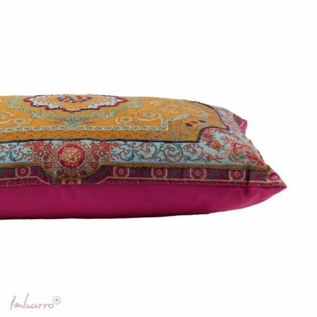 Sierkussen - Vidya - Handgeborduurd - Roze - 40x60cm