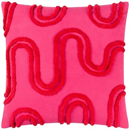 Cushion cover – Archie Tufted – Pink/red – 45x45 cm 