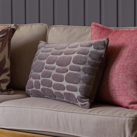  Decorative cushion cover – Boulder - Embroidered – Lavender – 40x60 cm 