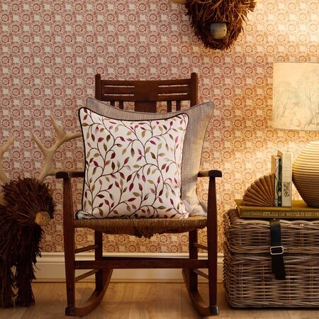Cushion cover – Cervino Woven Jacquard – Damson – 43x43 cm 💜