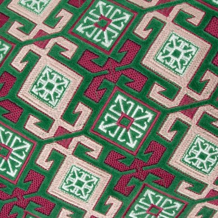 Decorative cushion – Laurel – Cerise/Jade – 30x60 cm
