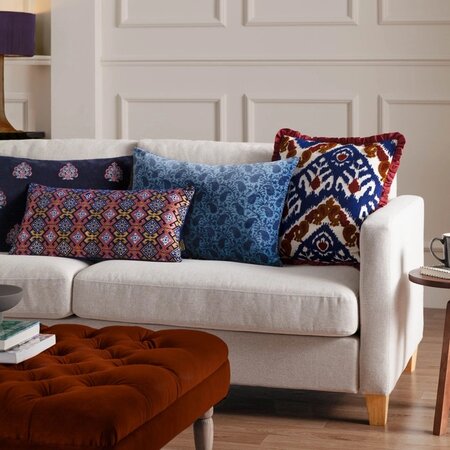 Decorative cushion – Laurel – Pink/Blue – 30x60 cm 
