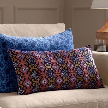 Decorative cushion – Laurel – Pink/Blue – 30x60 cm 