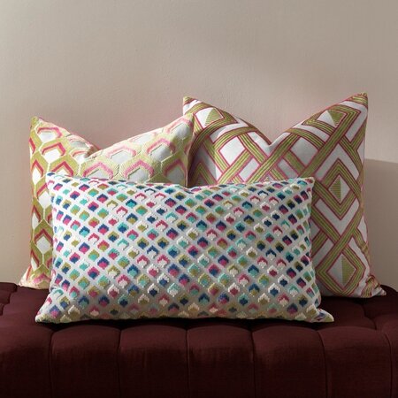 Cushion cover – Ledbury – Lime/Pink – 45x45 cm