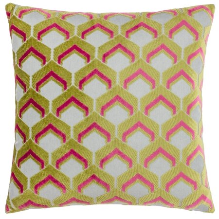 Cushion cover – Ledbury – Lime/Pink – 45x45 cm