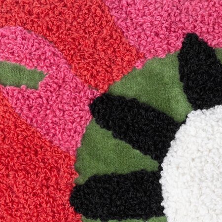 Cushion cover – Poppy – Khaki/Pink – 50x50 cm