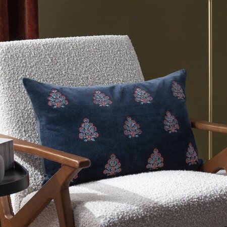 Decorative cushion cover – Rennes – Navy blue – 40x60 cm