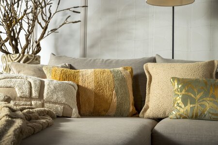 Juna – Cushion 45x45 cm – Leaf Design & Sustainable 