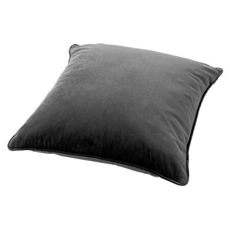 FINN – Cushion 45x45 cm – Velvet – Charcoal Gray - antraciet