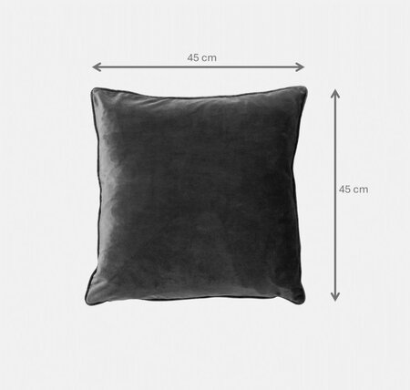 FINN – Cushion 45x45 cm – Velvet – Chocolate Martini - dark brown