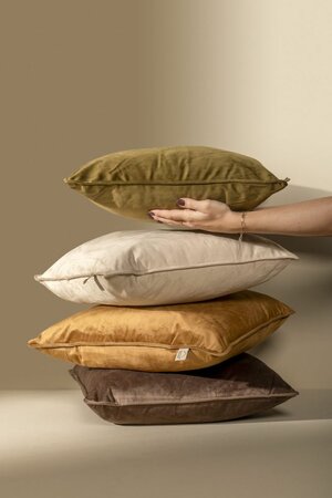 FINN – Cushion 45x45 cm – Velvet – Tobacco Brown🧡✨